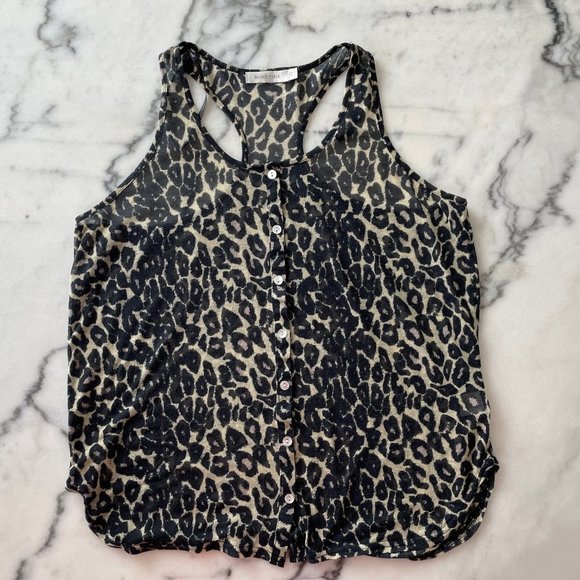 MINKPINK Leopard Print Racerback Sheer Tank - Picture 4 of 13